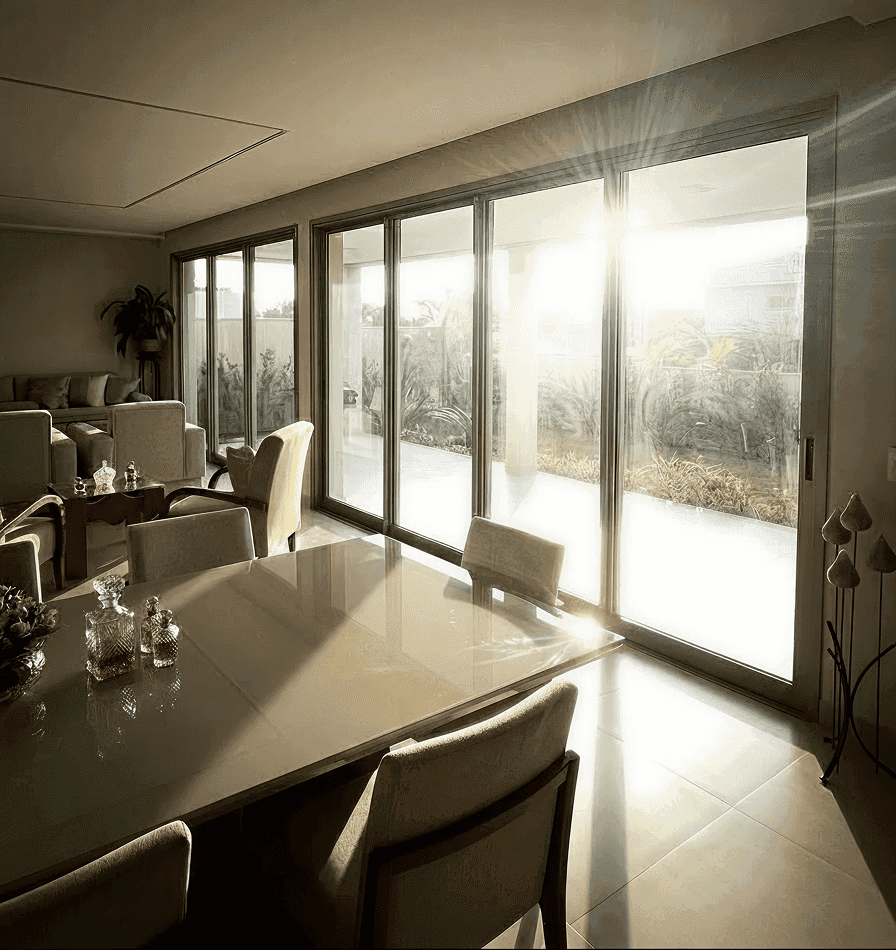 Sala com cortinas