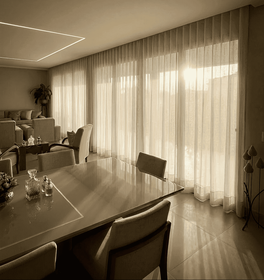 Sala sem cortinas